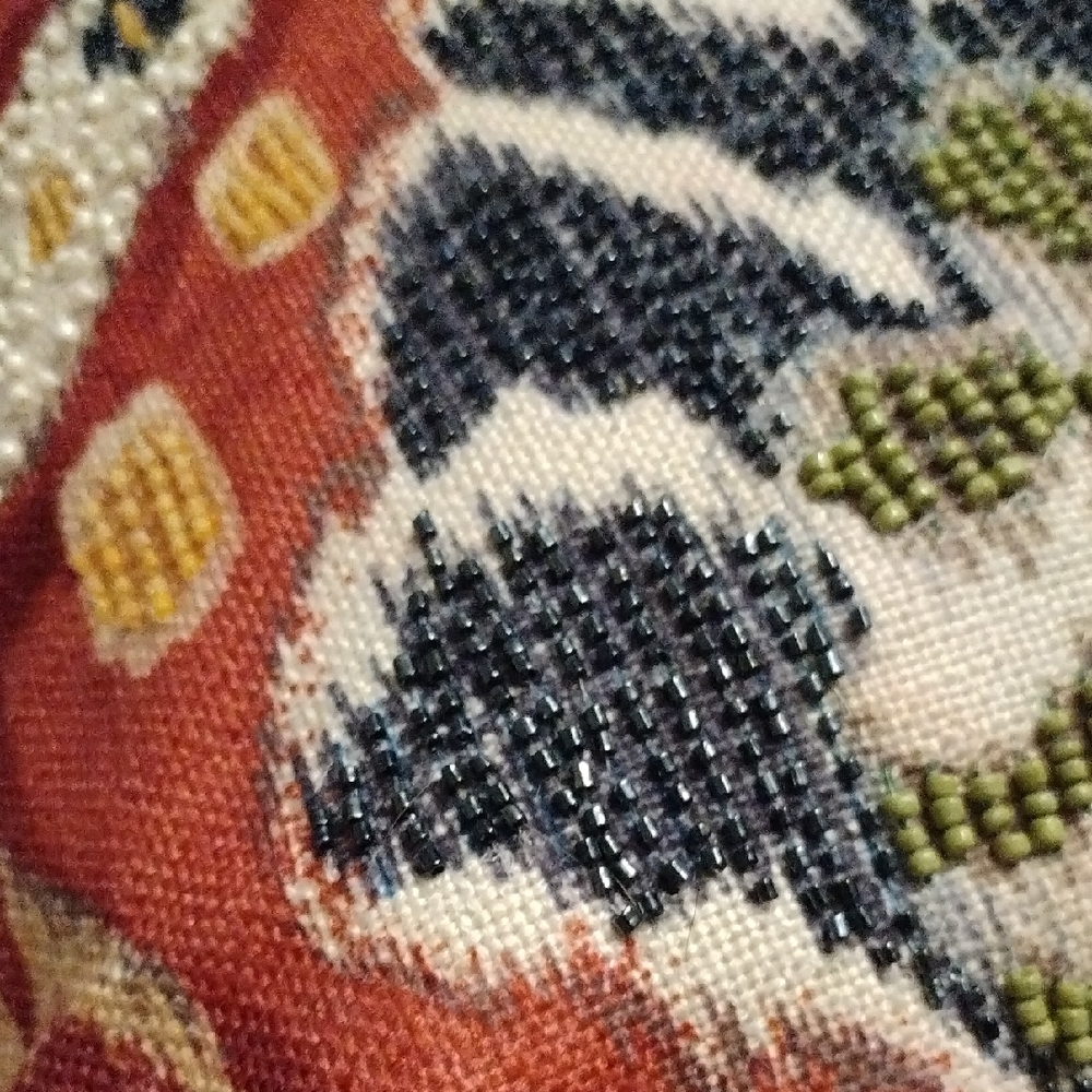 Artisan Red and Black Decorative Pillow - Picture 3 of 9
